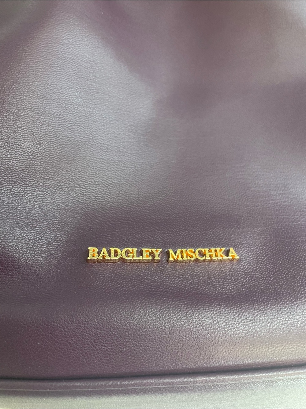 Badgley Mischka plum vegan leather dumpling bag - Picture 8 of 8